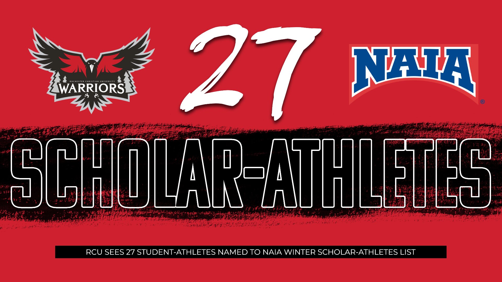 27 RCU Student-Athletes named to NAIA Scholar-Athlete list