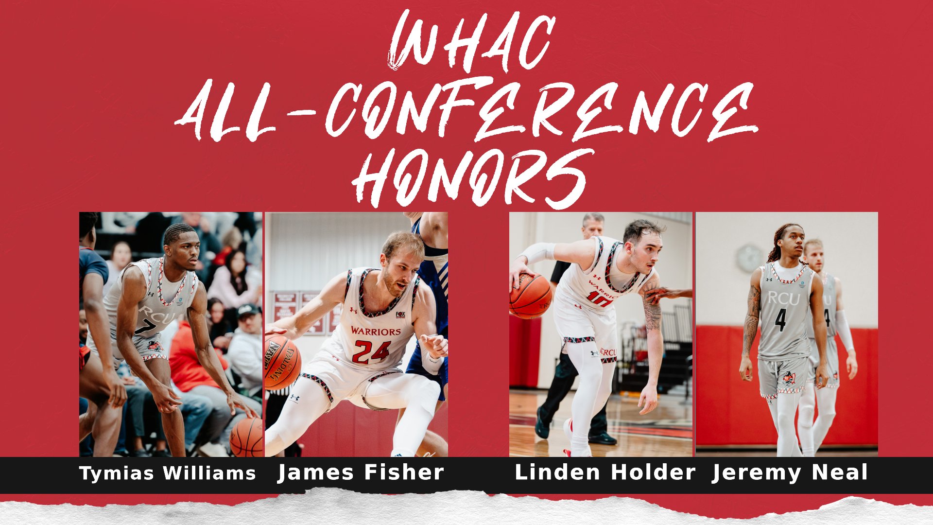 Men's Basketball earns WHAC postseason honors; highlighted by Tymias Williams as WHAC Defensive & Newcomer  Player of the Year