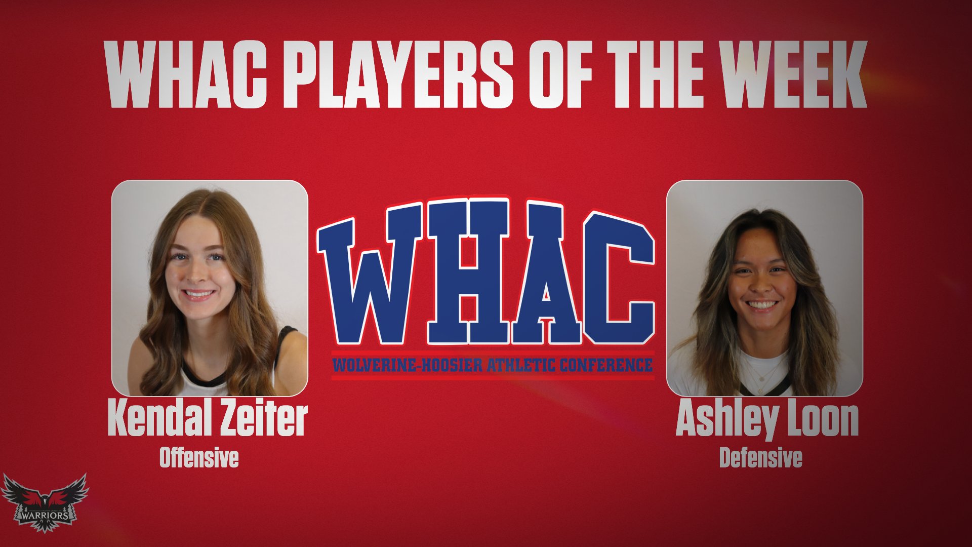 Zeiter and Loon earn WHAC Women's Basketball Player of the Week honors